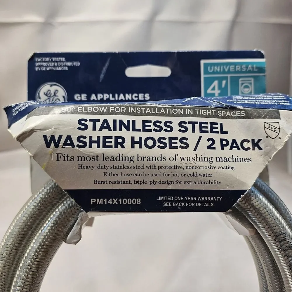 stainless steel washing machine hose 2 Pack 4 Feet Length‎